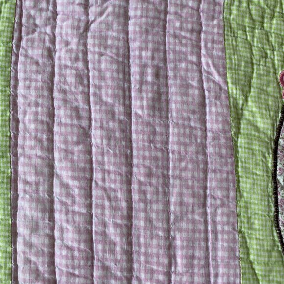 Vintage Company Kids Horses Equestrian  Quilt Twin 65x84" Pink Girls Embroidered - Picture 10 of 13